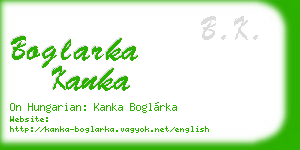 boglarka kanka business card
