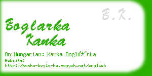 boglarka kanka business card